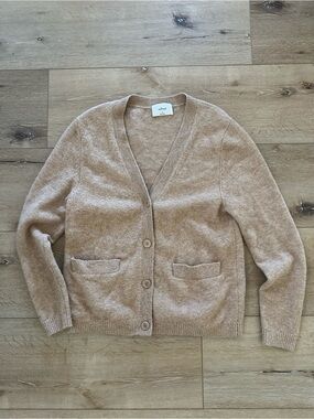 Wilfred by Aritzia Oatmeal Oversized Button-Front Cardigan Sweater XS